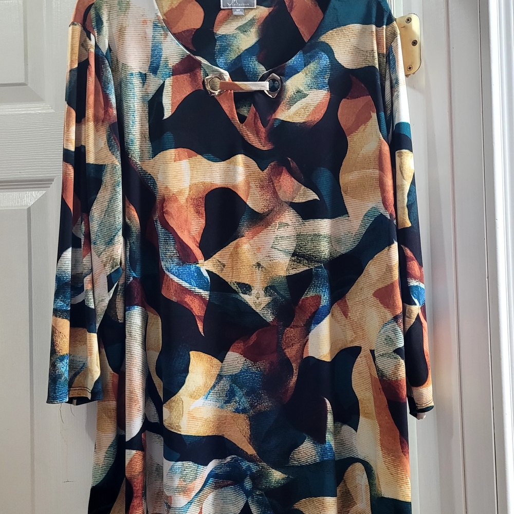 Lane Bryant Multicolor Abstract Tunic